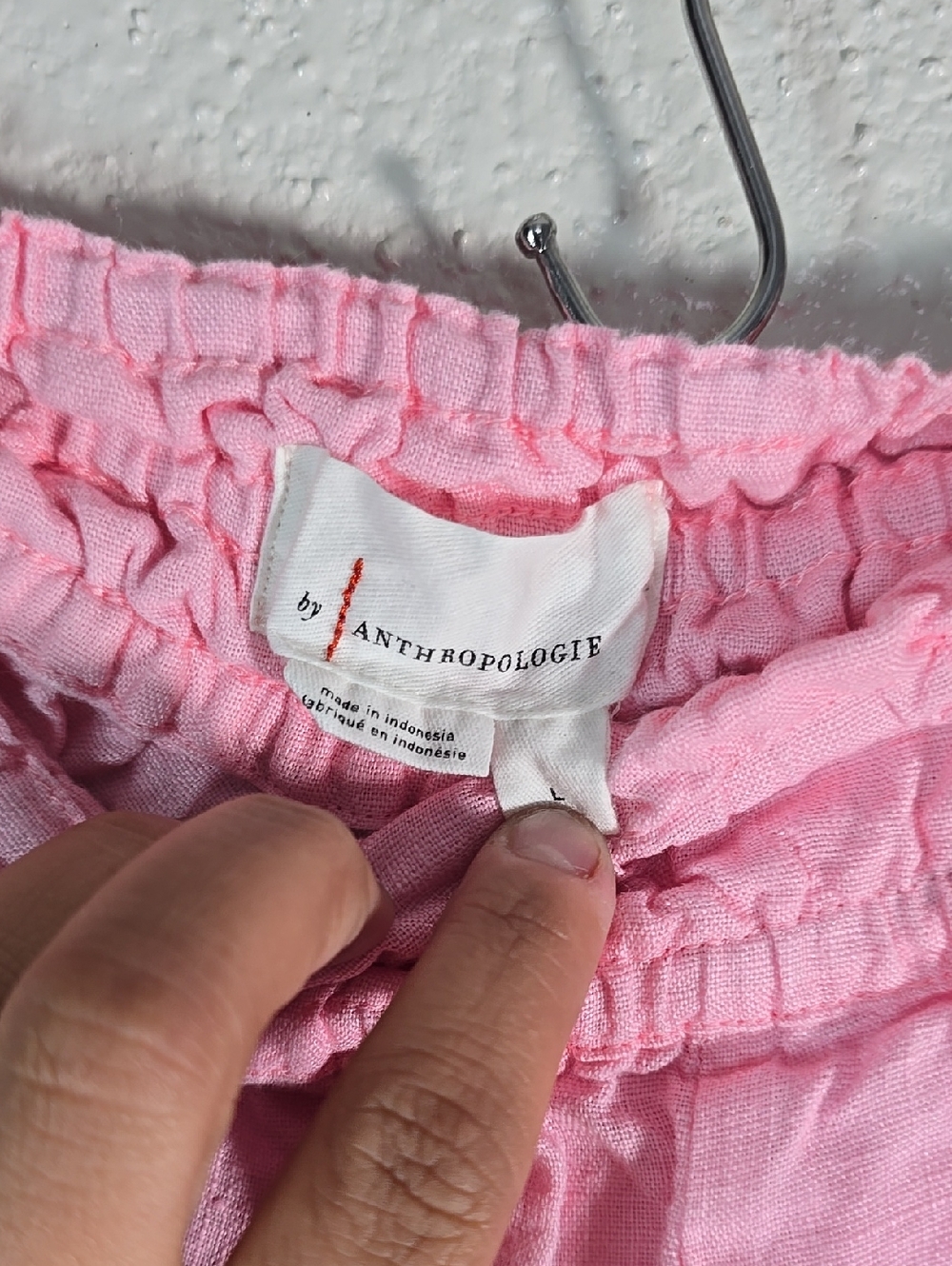 Anthropologie Light Pink Elastic Waist Casual Shorts - Picture 4 of 6